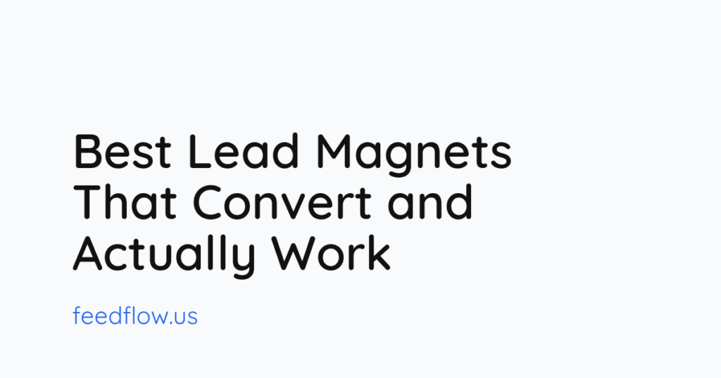 Feed Flow - https://www.feedflow.us/lead-magnets-that-convert-guide/