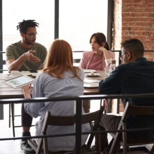 Website development team reviewing rendered pages