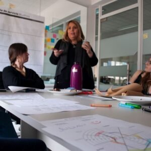 Team reviewing email marketing operations
